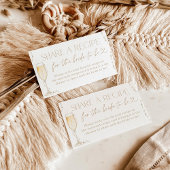 Pearls and Prosecco Bridal Recipe Request Card Begleitkarte