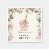 Pearls and Prosecco Bridal Serviette (Vorderseite)