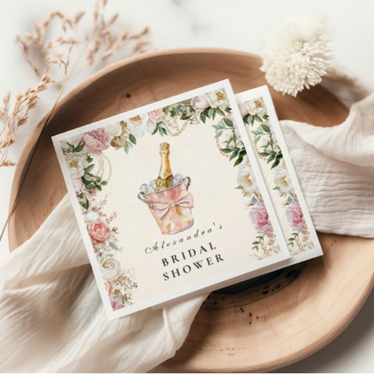 Pearls and Prosecco Bridal Serviette