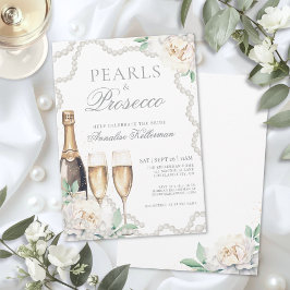 Pearls And Prosecco Bridal Shower Einladung