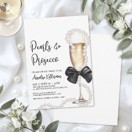 Pearls And Prosecco Bridal Shower Einladung