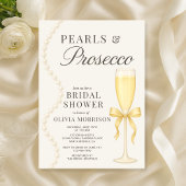 Pearls and Prosecco Bridal Shower Einladung
