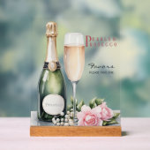 Pearls And Prosecco Bridal Shower Favors Acrylschild (Neutral)