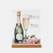 Pearls And Prosecco Bridal Shower Favors Acrylschild (Vorderseite)