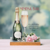 Pearls And Prosecco Bridal Shower Mimosa Bar Acrylschild (Neutral)