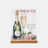 Pearls And Prosecco Bridal Shower Mimosa Bar Acrylschild (Vorderseite)