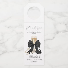 Pearls and Prosecco Bridal Shower Thank you Flaschenanhänger