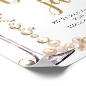 Pearls and Prosecco Date Night Ideas Date Jar Sign Poster (Ecke)