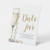 Pearls and Prosecco Date Night Ideas Date Jar Sign Sockelschild (Vorderseite)