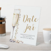 Pearls and Prosecco Date Night Ideas Date Jar Sign Sockelschild (In SItu)