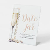 Pearls and Prosecco Date Night Ideas Date Jar Sign Sockelschild (Vorderseite)