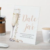 Pearls and Prosecco Date Night Ideas Date Jar Sign Sockelschild (In SItu)
