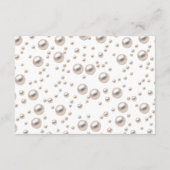 Pearls and Prosecco Panty Brautparty Game Begleitkarte (Rückseite)
