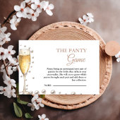 Pearls and Prosecco Panty Brautparty Game Begleitkarte