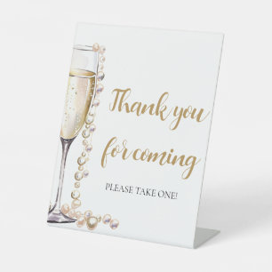 Pearls and Prosecco Vielen Dank für Ihr Interesse Sockelschild