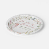 Pearls and Prosecco Wedding Brautparty Pappteller (Schrägansicht)