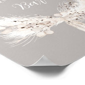 Pearls Bloral Wedding Mimosa Bar Poster (Ecke)