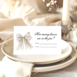 Pearls Bow Wie viele Kisses Bridal Spiel Begleitkarte