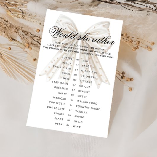 Pearls Bow würde sie eher Dusche spielen