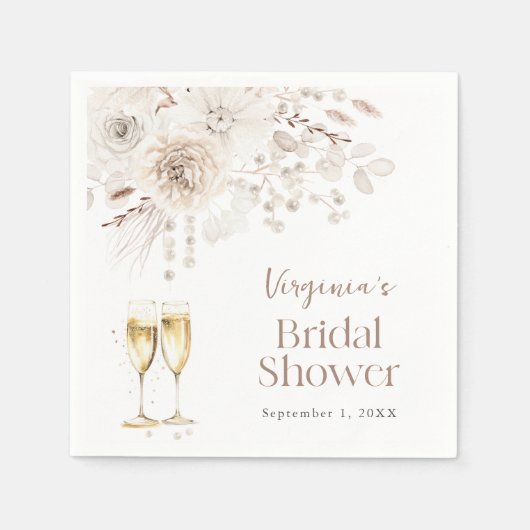 Pearls Brautparty Napkin Serviette (Vorderseite)