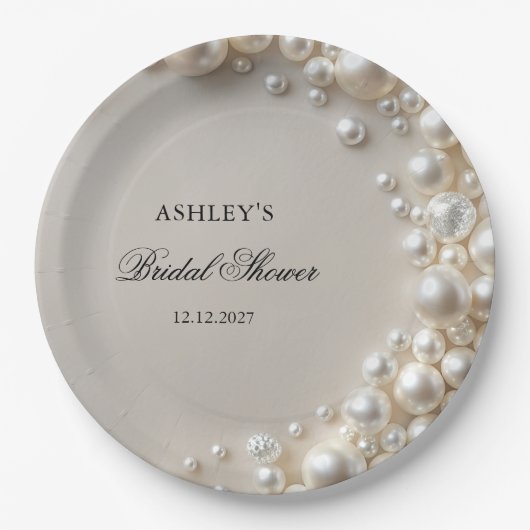 Pearls Brautparty Pappteller (Vorderseite)