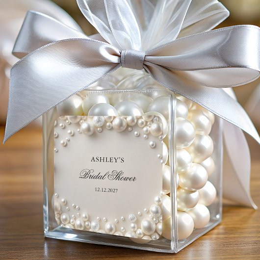 Pearls Brautparty Quadratischer Aufkleber