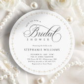 Pearls Brautparty Round Einladung