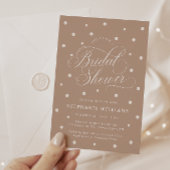 Pearls Brown Brautparty Einladung