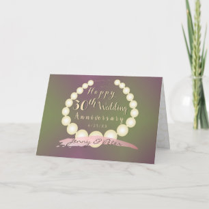 Pearls Card zum 30. Hochzeitstag Karte