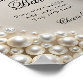 Pearls Chic Brautparty Mimosa Bar Poster (Ecke)