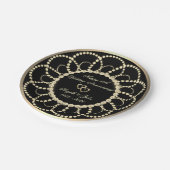 Pearls Diamonds 50. Wedding Anniversar Pappteller (Schrägansicht)