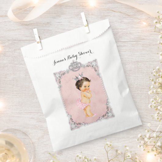 Pearls Diamonds Princess Baby Girl Blush Pink Geschenktütchen (Ausgeschnitten)