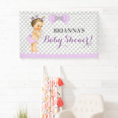 Pearls Diamonds Princess Baby Lavender Crown Banner (Insitu)