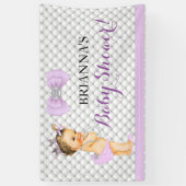 Pearls Diamonds Princess Baby Lavender Crown Banner (Vertikal)