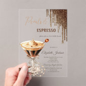 Pearls Espresso Glitzer Tropfens Acryleinladungen (Insitu (Handheld))
