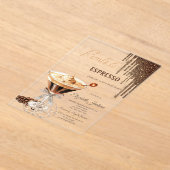 Pearls Espresso Glitzer Tropfens Acryleinladungen (Ablage )