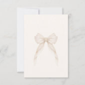 Pearls Gold Bow Girl Baptism Religious Dankeskarte (Rückseite)