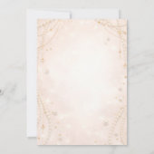 Pearls Gold Bow Girl Baptism Religious Einladung (Rückseite)