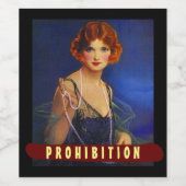 Pearls, hausgemachte Prohibition Redhead Flapper Weinetikett (Einzelnes Label)