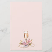 Pearls Petals & Prosecco Brautparty Menu (Rückseite)