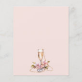 Pearls Petals & Prosecco Brautparty Menu (Rückseite)