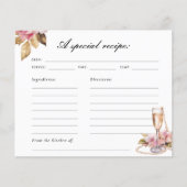 Pearls Petals Prosecco Brautparty Rezept Karte (Vorderseite)