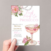 Pearls, Petals & Prosecco Bridal Shower Invitation Acryleinladungen (Insitu (Handheld))