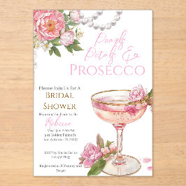 Pearls, Petals & Prosecco Bridal Shower Invitation Acryleinladungen
