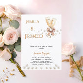 Pearls Prosecco beugen elegantes Brautparty Einladung