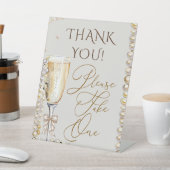 Pearls & Prosecco Bitte unterzeichnen Sockelschild (In SItu)