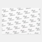 Pearls & Prosecco Black Bow Brautparty Geschenkpapier Set (Vorderseite 3)