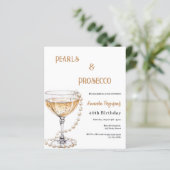 Pearls Prosecco-Blasen Geburtstagsveranstaltung (Stehend Vorderseite)