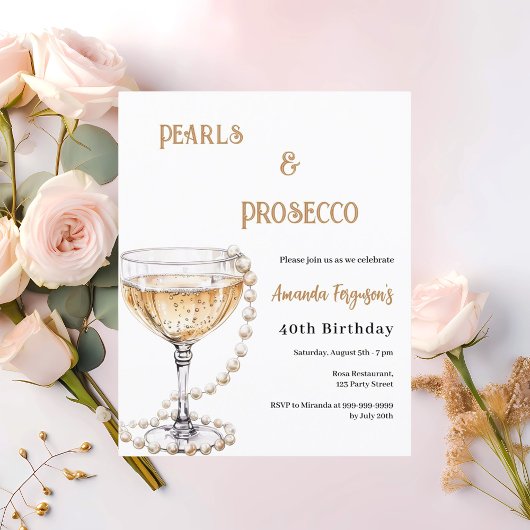 Pearls Prosecco-Blasen Geburtstagsveranstaltung
