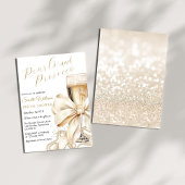 Pearls & Prosecco Bow Bridal Shower Invitation Einladung